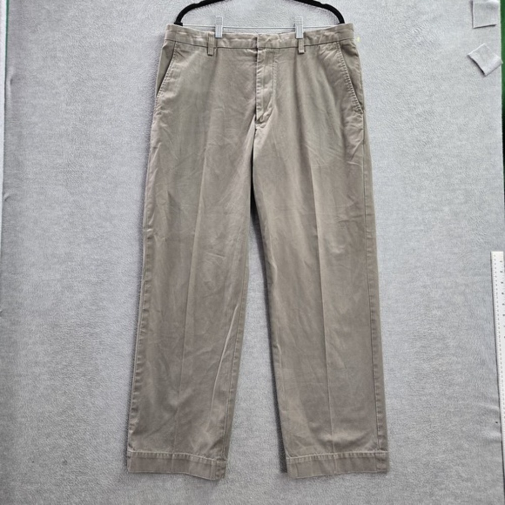 Banana Republic Men Pants 36X32 Gray Chino Twill Dawson Button 30" Inseam